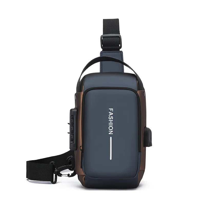 Men's Oxford Sling Bag – Crossbody Chest Pack with Phone Pocket