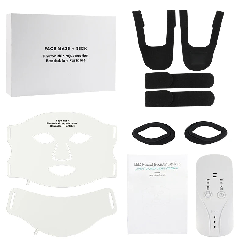 7-Color LED Light Therapy Face & Neck Mask – Anti-Acne Photon
