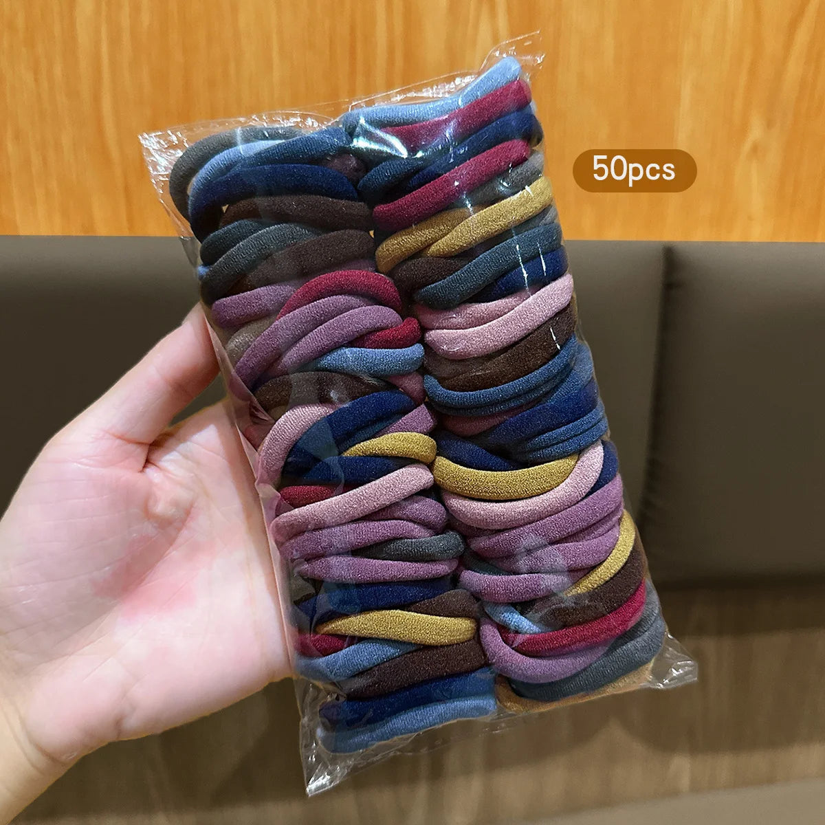 Korean Seamless Hair Ties – 100pcs Elastic Hair Bands