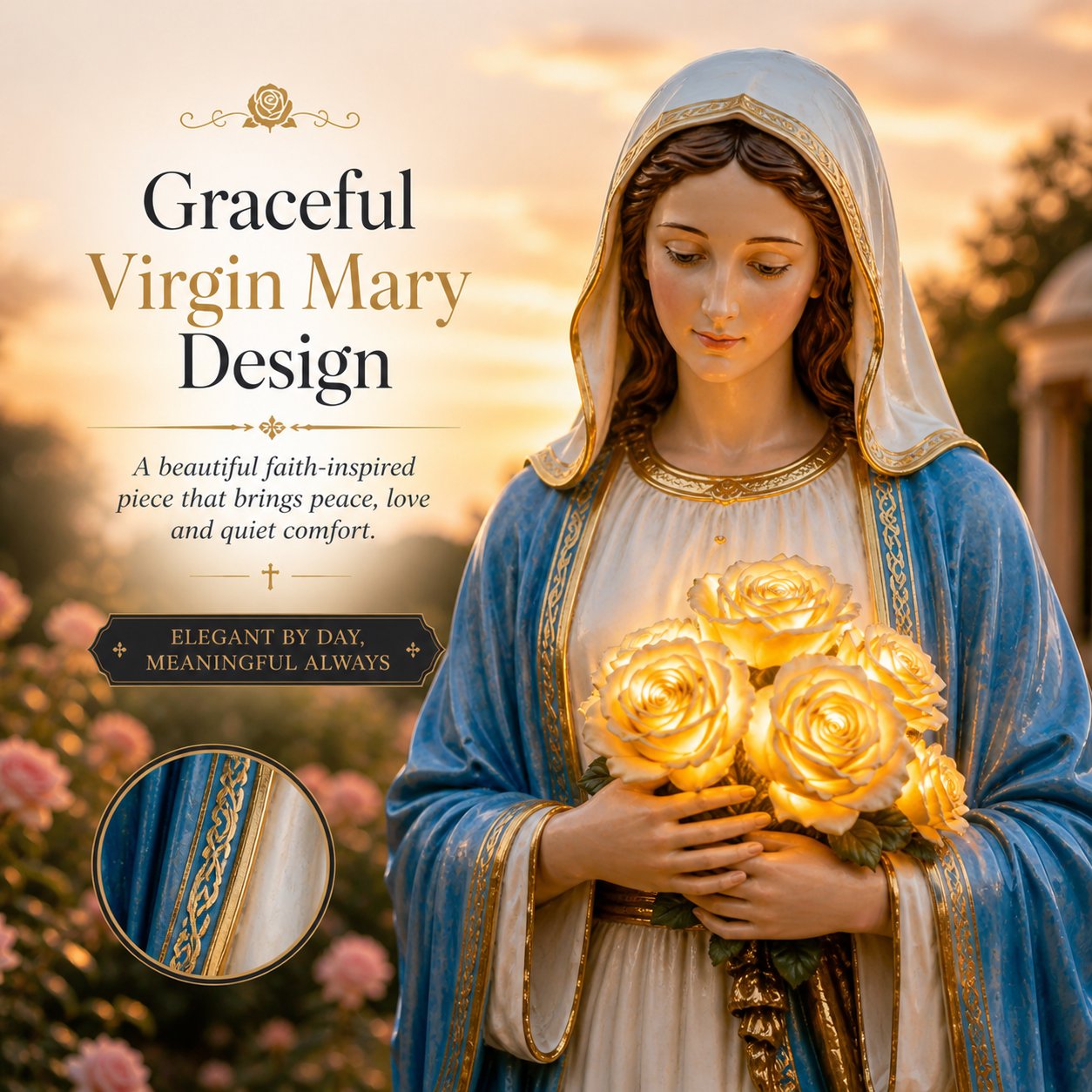 Virgin Mary Garden Light