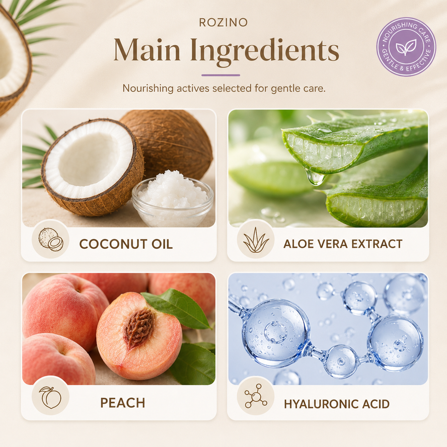 Soft coconut oil enriched texture