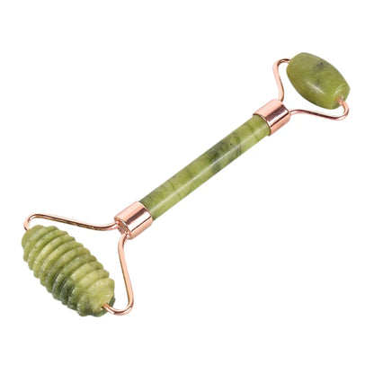 Rose Gold Jade Face Roller & Gua Sha Set – Sawtooth Massage Tool