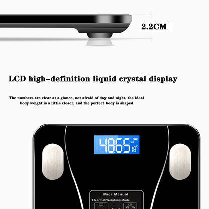 Smart Bluetooth Body Fat Scale – Digital Bathroom Scale with App