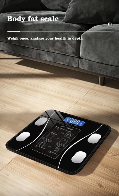 Smart Bluetooth Body Fat Scale – Digital Bathroom Scale with App