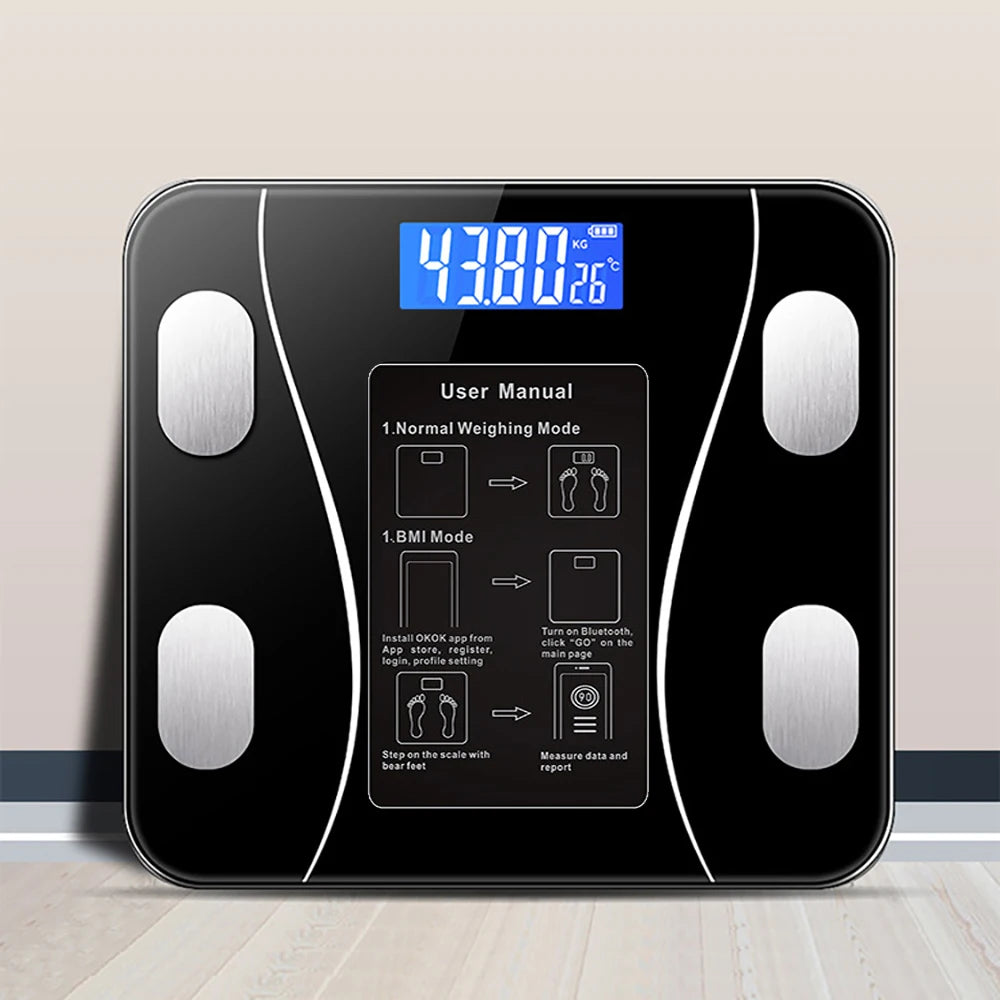 Smart Bluetooth Body Fat Scale – Digital Bathroom Scale with App
