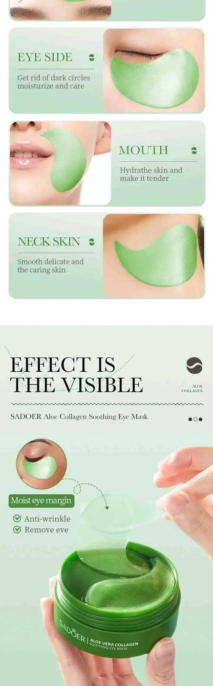 Aloe Vera Collagen Eye Mask – 60pcs Anti-Dark Circle Patches