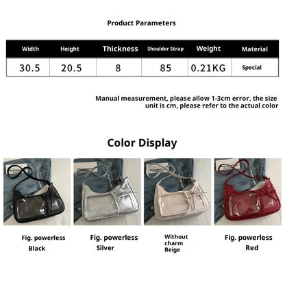 Y2K Transparent Ita Bag – Korean Harajuku Crossbody Purse
