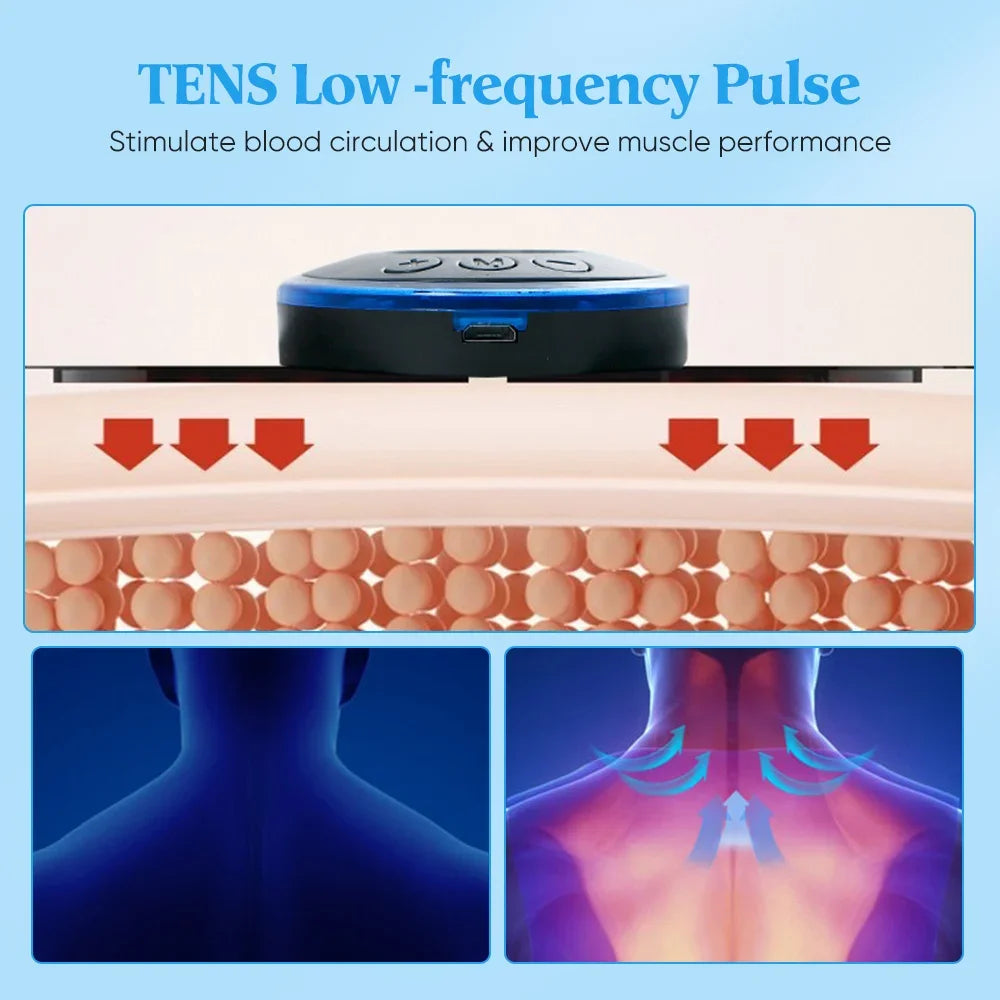 EMS Electric Neck Massager – Cervical Muscle Pain Relief Stimulator
