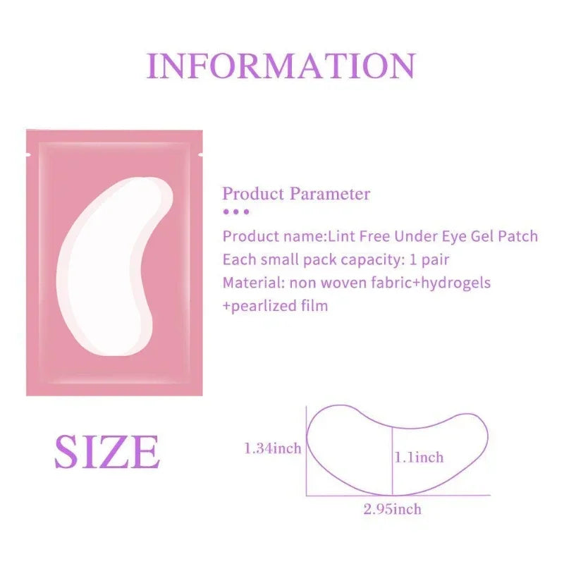 Under-Eye Patches for Eyelash Extensions – 100 Pairs