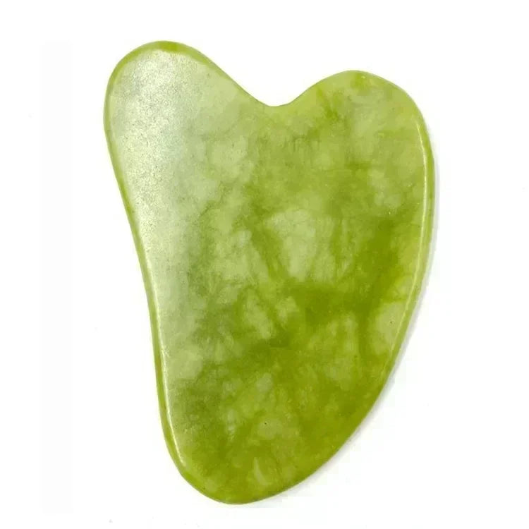 Natural Jade Face Roller & Gua Sha Set – Stone Massage Tool