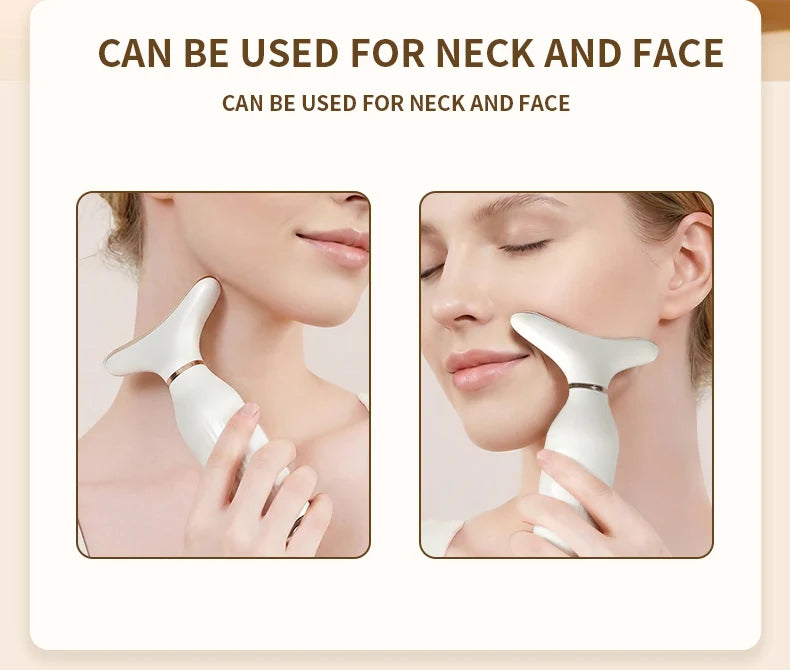 Portable 7-Color LED Light Therapy Massager – Face & Neck Lifting