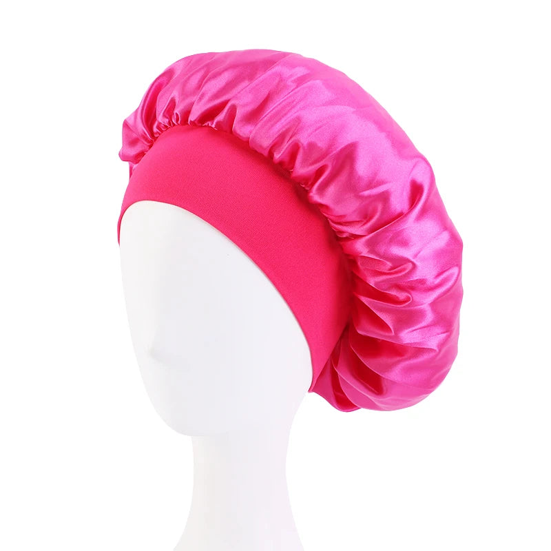 Satin Sleep Bonnet – Silky Hair Wrap Cap with Elastic Band