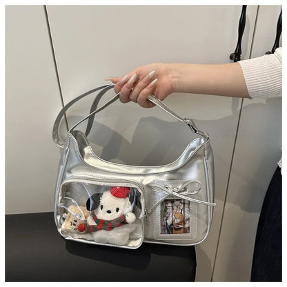 Y2K Transparent Ita Bag – Korean Harajuku Crossbody Purse