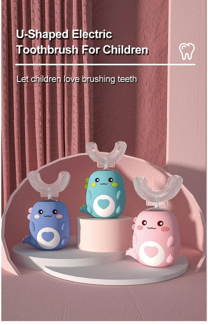 Kids U-Shaped Electric Toothbrush – 360° Sonic Rechargeable