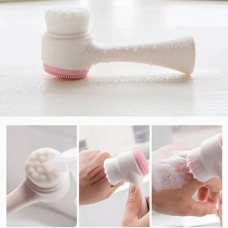 3D Double-Sided Silicone Face Brush – Manual Exfoliator