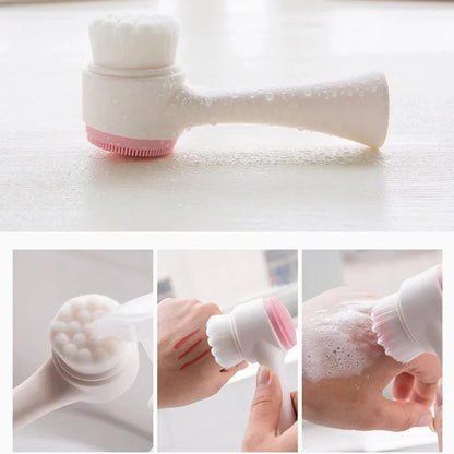3D Double-Sided Silicone Face Brush – Manual Exfoliator