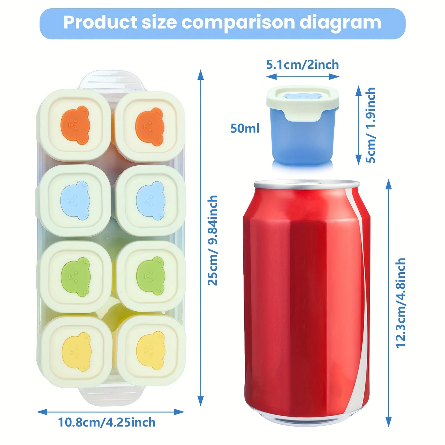 Silicone Snack Containers with Lids – 9pcs Leak-Proof Meal Prep