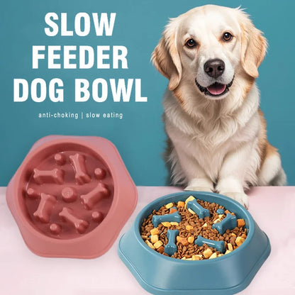 Slow Feeder Dog Bowl – Anti-Choke Non-Slip Puzzle Pet Dish