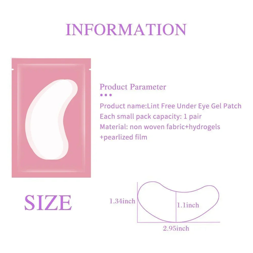 Under-Eye Patches for Eyelash Extensions – 100 Pairs