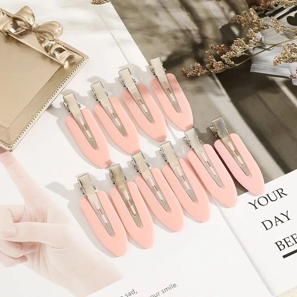 No-Bend Seamless Hair Clips – 10pcs Side Bang Barrettes