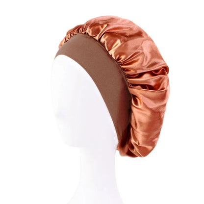 Satin Sleep Bonnet – Silky Hair Wrap Cap with Elastic Band