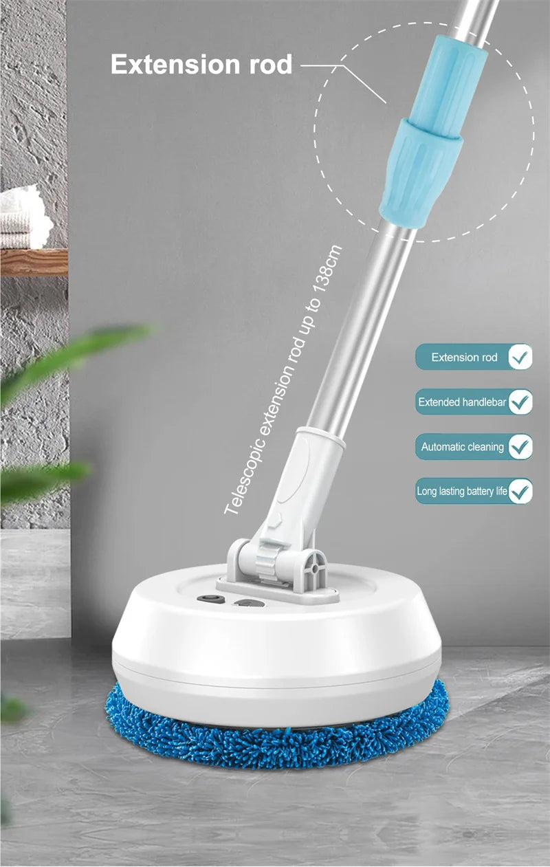 Wireless Electric Spin Mop – 2-in-1 Wet & Dry Floor Cleaner