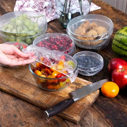 Reusable Elastic Bowl Covers – 100pcs Food Wrap Lids