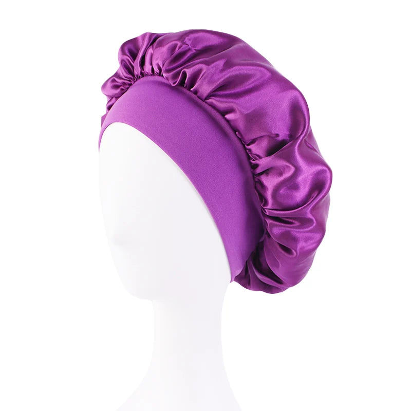 Satin Sleep Bonnet – Silky Hair Wrap Cap with Elastic Band