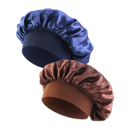 Satin Sleep Bonnet – Silky Hair Wrap Cap with Elastic Band