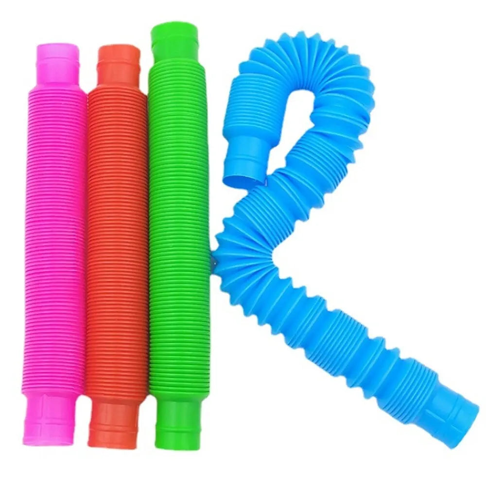 Pop Tubes Sensory Fidget Toy – 8-Pack Stretchable Tubes