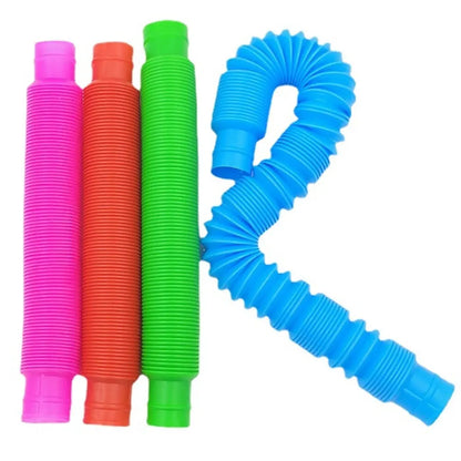Pop Tubes Sensory Fidget Toy – 8-Pack Stretchable Tubes