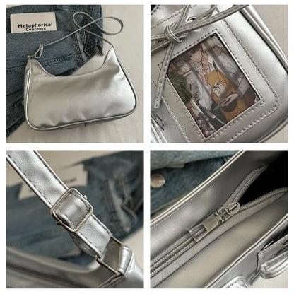 Y2K Transparent Ita Bag – Korean Harajuku Crossbody Purse