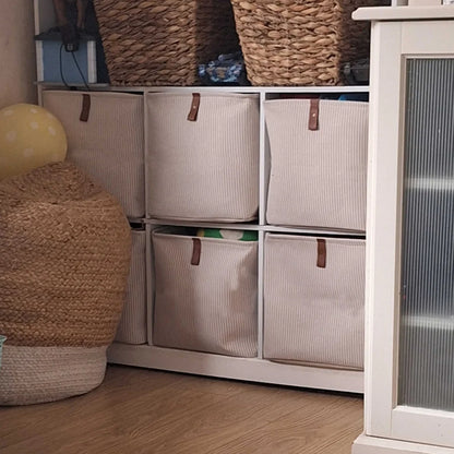 Fabric Storage Cube Box with Handle – Closet Toy Organizer