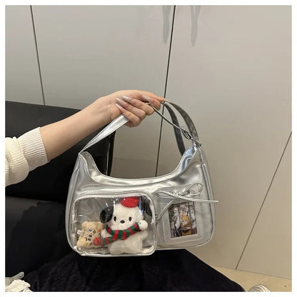 Y2K Transparent Ita Bag – Korean Harajuku Crossbody Purse