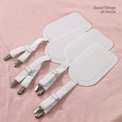 Adjustable Bed Sheet Clips – Set of 4 Elastic Fasteners