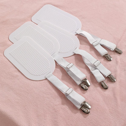 Adjustable Bed Sheet Clips – Set of 4 Elastic Fasteners