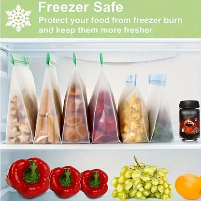 Reusable Silicone Food Storage Bags – Leak-Proof Freezer Set of 3
