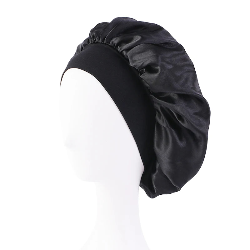 Satin Sleep Bonnet – Silky Hair Wrap Cap with Elastic Band