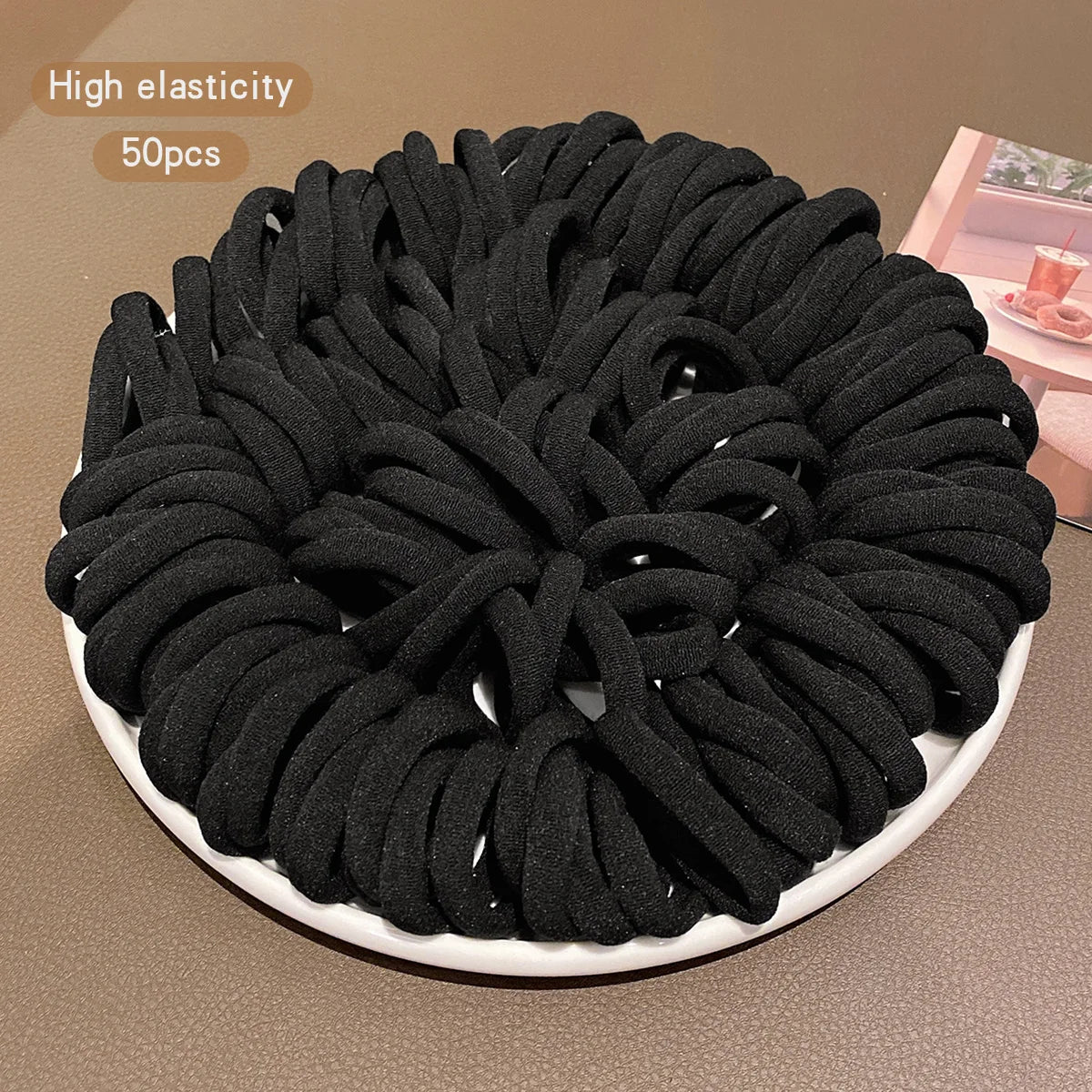 Korean Seamless Hair Ties – 100pcs Elastic Hair Bands