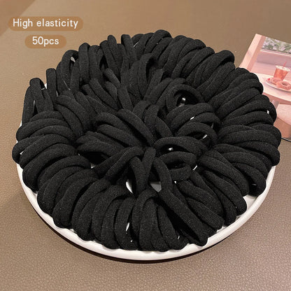 Korean Seamless Hair Ties – 100pcs Elastic Hair Bands