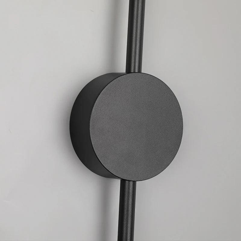 Modern LED Wall Lamp – Long Black I-Shape Bedroom Light
