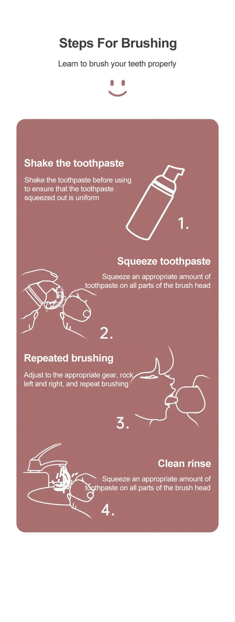 Kids U-Shaped Electric Toothbrush – 360° Sonic Rechargeable