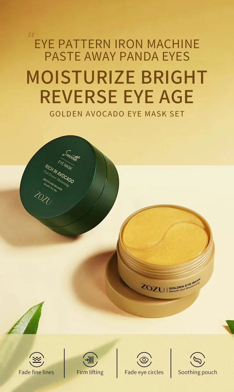 Avocado Gold Eye Mask Patches – Anti-Wrinkle Dark Circle Treatment