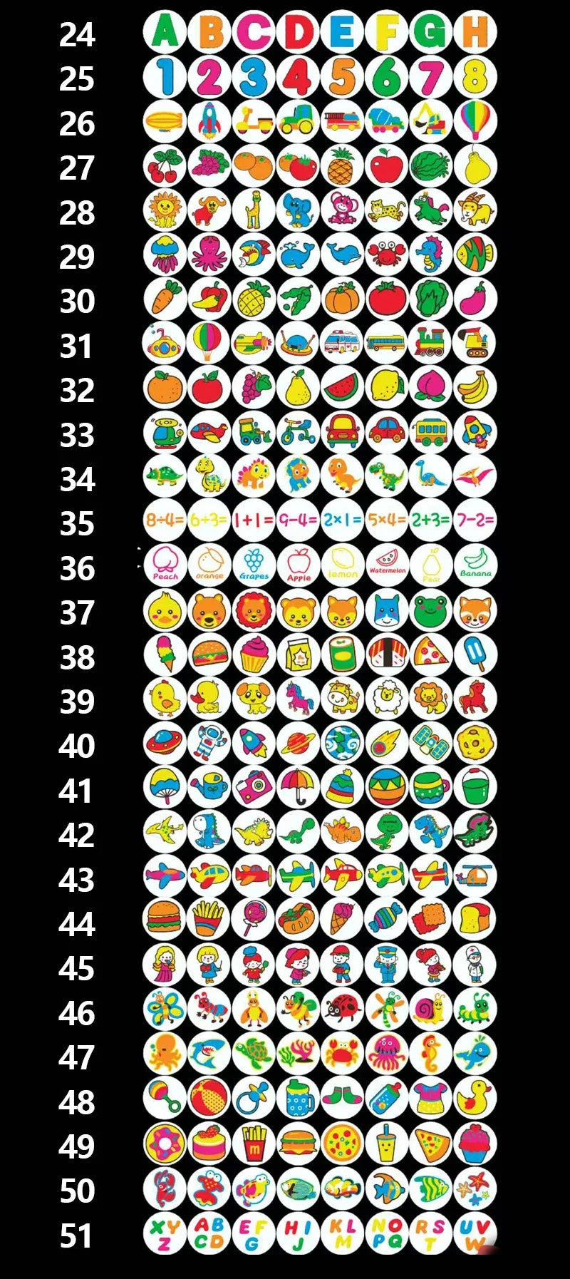 Kids Projector Flashlight – 10 Cards 80 Patterns Bedtime Toy