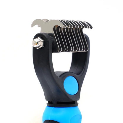 Pet Dematting Comb – Stainless Steel Detangling Brush for Dogs & Cats