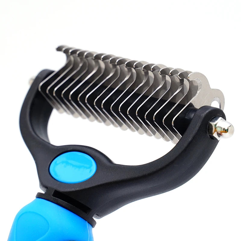 Pet Dematting Comb – Stainless Steel Detangling Brush for Dogs & Cats