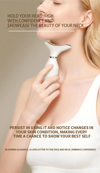 Portable 7-Color LED Light Therapy Massager – Face & Neck Lifting