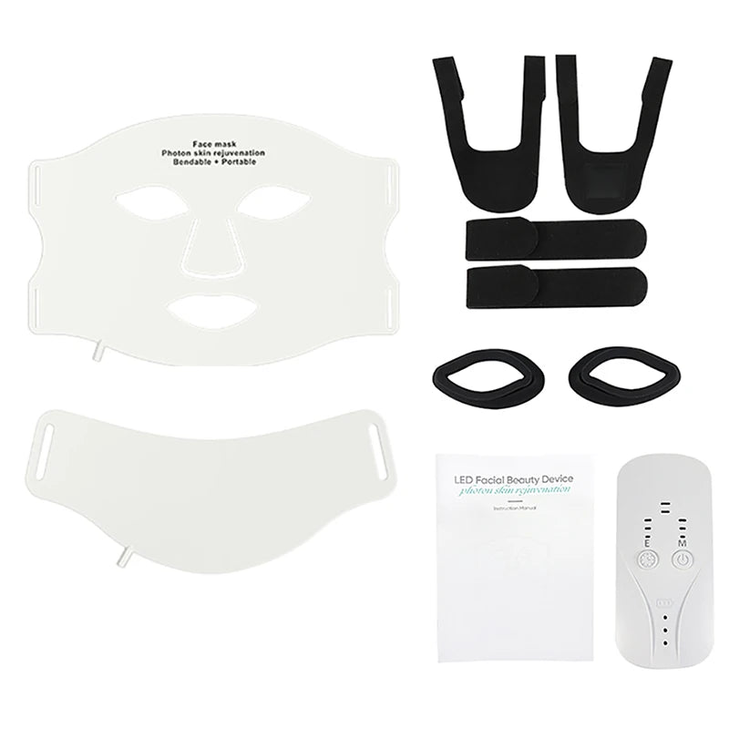 7-Color LED Light Therapy Face & Neck Mask – Anti-Acne Photon