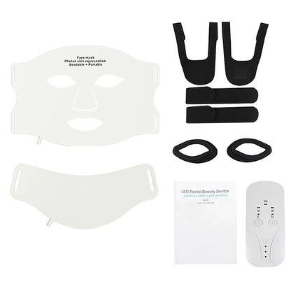 7-Color LED Light Therapy Face & Neck Mask – Anti-Acne Photon