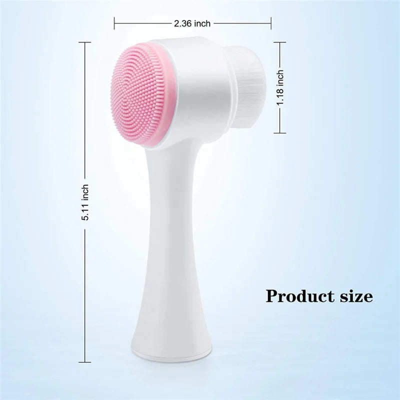 3D Double-Sided Silicone Face Brush – Manual Exfoliator